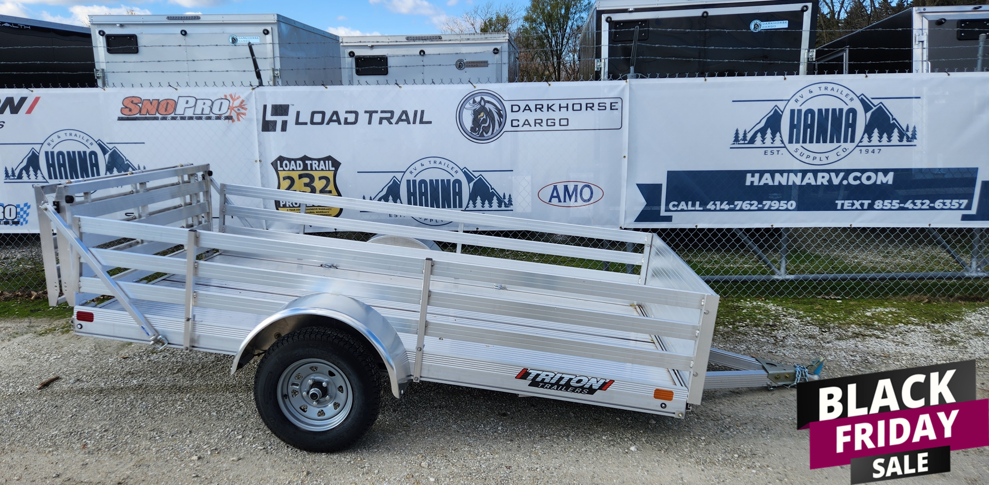 Triton FIT1064 64 Wide X 10 Long All Aluminum Utility Trailer with Bi-Fold Ramp